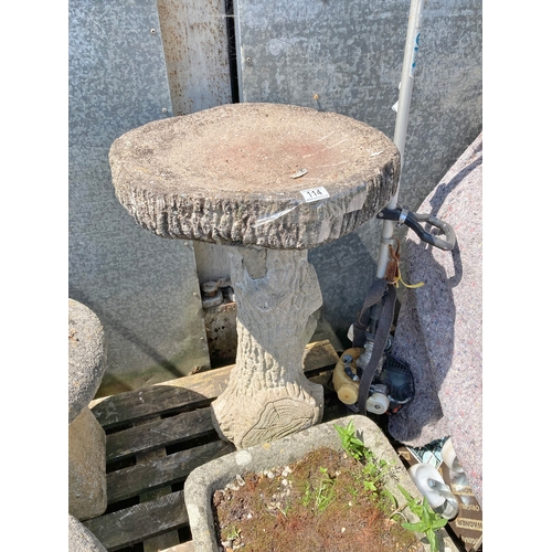 114 - Large stone birdbath - 78 cm tall