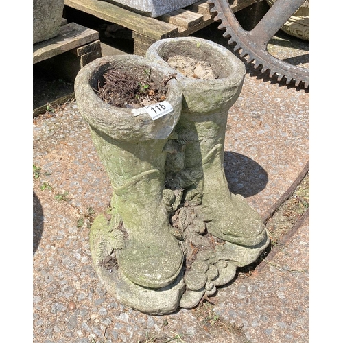 116 - Welly boot planter - measures 31 cm tall