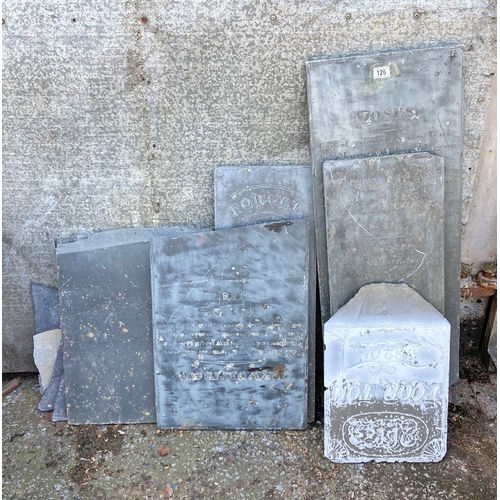 126 - A collection of 19th century slate animal gravestones