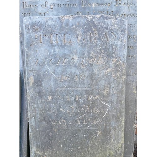 126 - A collection of 19th century slate animal gravestones