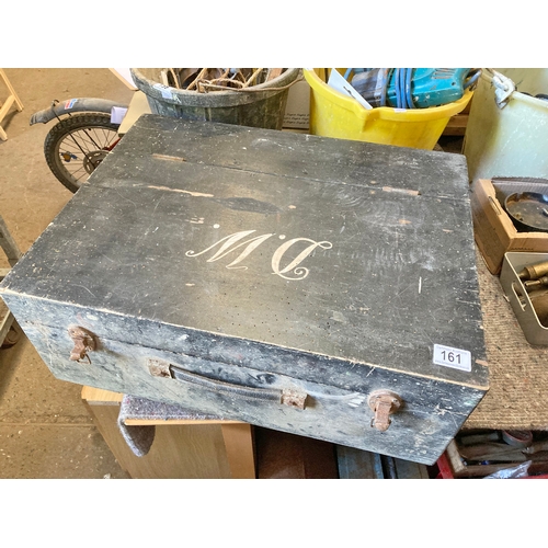 161 - Impressive wooden tool box with a good selection of mixed tools