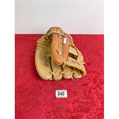 840 - Catch steer hide baseball glove