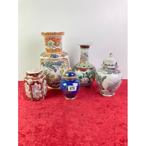 878 - 5 Oriental ceramic vases