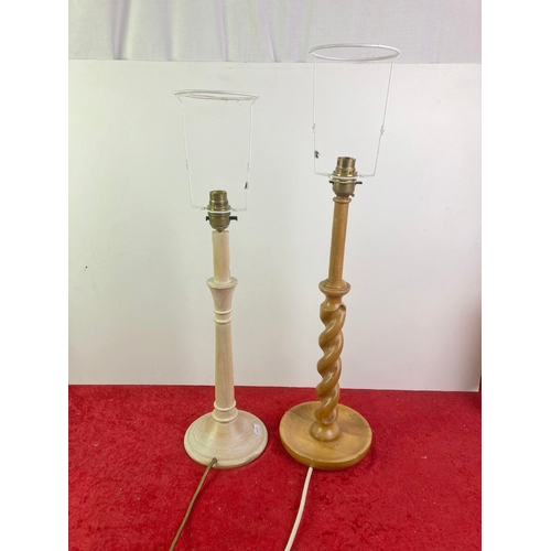 923 - Two wooden lamp bases