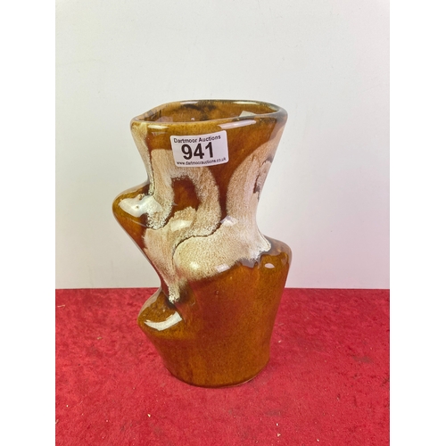 941 - Stylish glazed vase - 26 cm tall