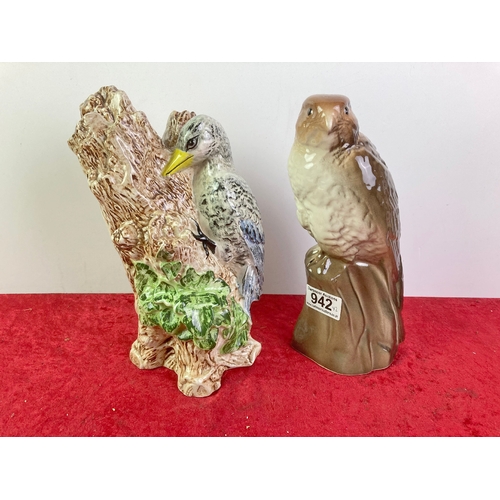 942 - 2 large ceramic bird models