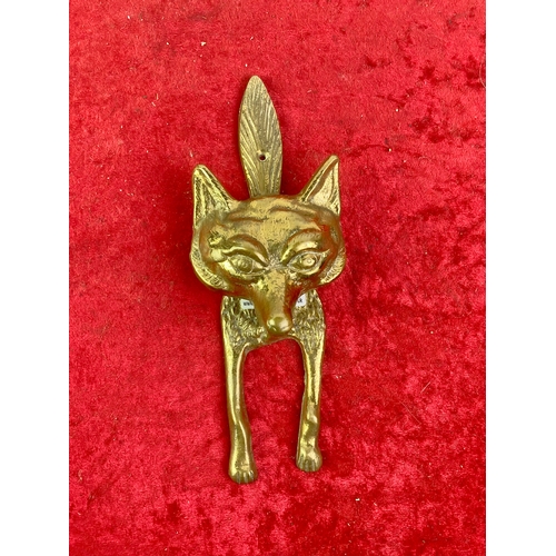 954 - Brass fox Door knocker