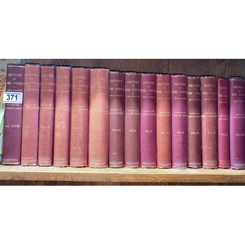 371 - 40 volumes of the history of The Pope - by Dr Ludwig Pastor