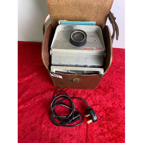 401 - Noris 500 Slide Projector in leather case