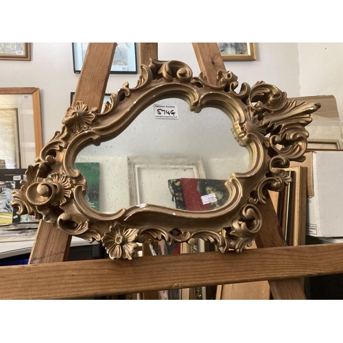 574g - Gilt framed mirror - 49 cm x 33 cm