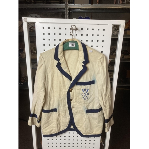 1242 - A Rowing Cox's jacket with HCBC Hatfield College (Durham University) Boating Club embroidered on the... 