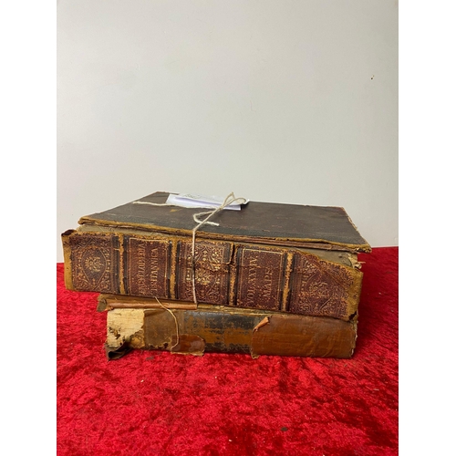 361 - A selection of antique books including 'The works of Flavius Josephus'- 1818 and Encyclopedia Britan... 