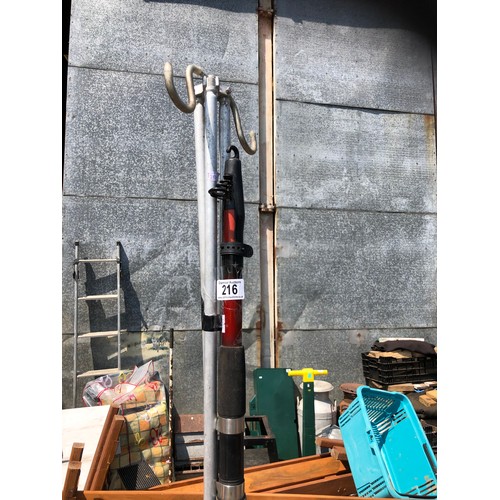 216 - Fishing rod stand and telesopic rod