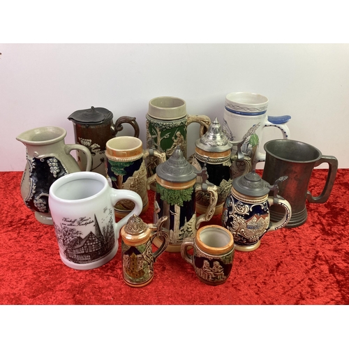 11 - German style tankards and jugs