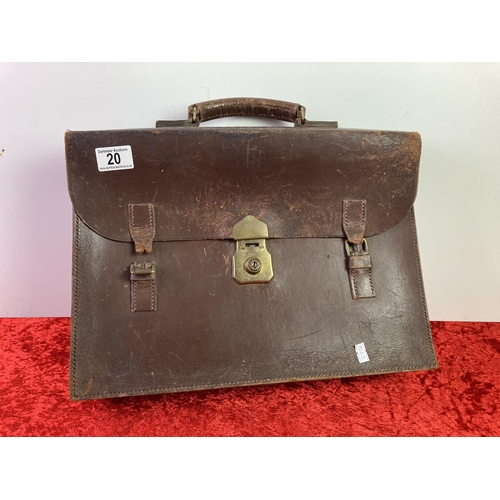 20 - Vintage leather document case