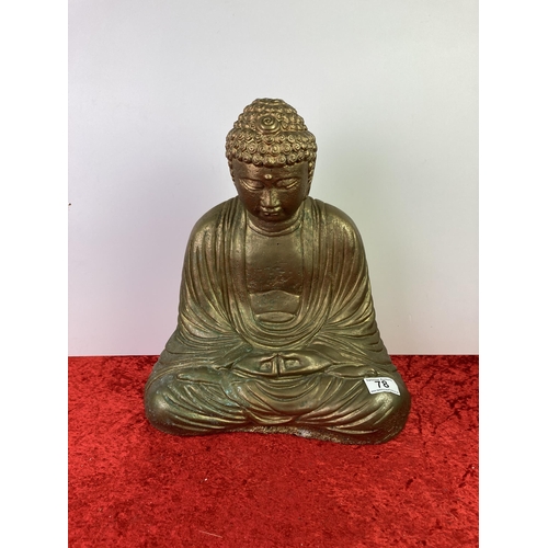 78 - Stone brass-style sitting buddha