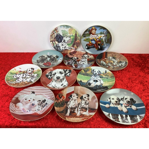 95 - Collection of Dalmation dog themed plates incl. some Royal Worcester Dogs and puppies