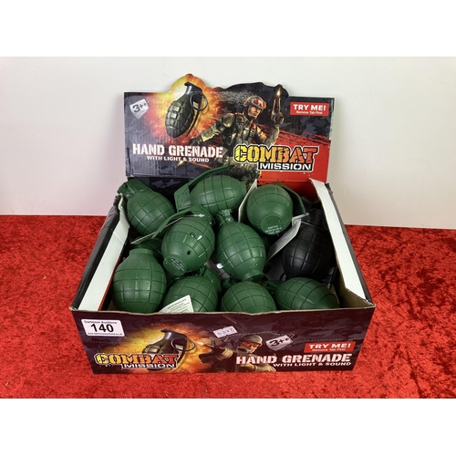 140 - Box of toy hand grenades