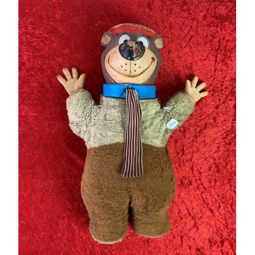 259 - Vintage Yogi bearsoft toy with rubber head and paws 8cm hat to paw