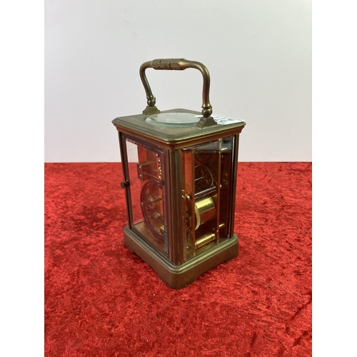 277 - Brass carriage clock (no key)