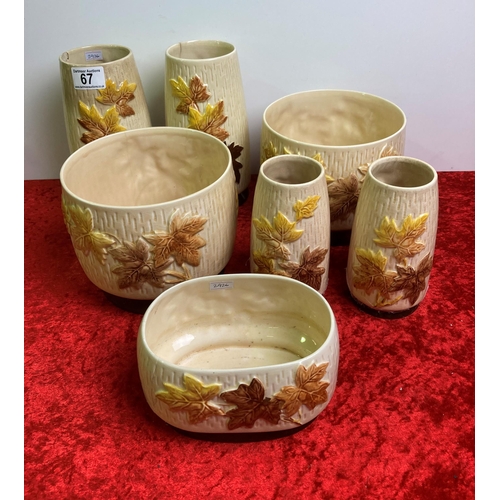 67 - Sylvac collection including planters and vases