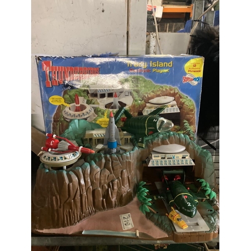 210 - STAR LOT! The iconic Thunderbirds Tracy Island electronic playset, with sound tech, featuring 12 aut... 