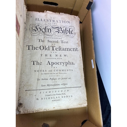 335 - Large old bible dated 1777 with The Apocrypha