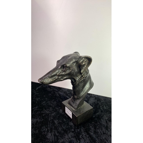 554A - Fabulous cast iron greyhound / sighthound bust 