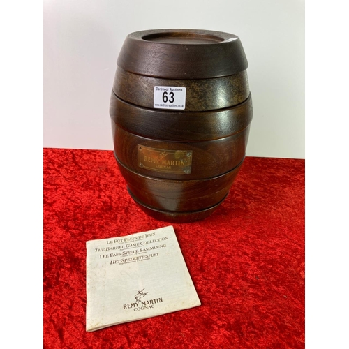 63 - The Barrel Game collection from Remy Martin, including Chiant, Charente, Chateau, and Centaure etc. ... 