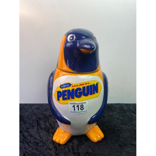 118 - McVities Penguin biscuit jar