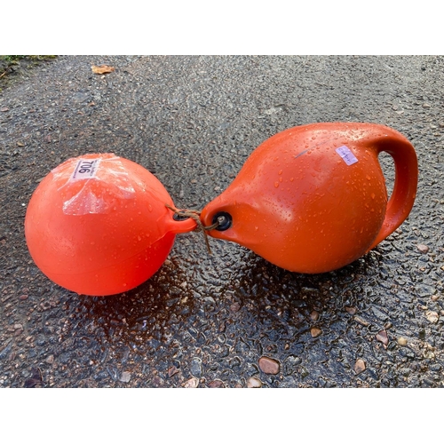 706 - Two orange buoys