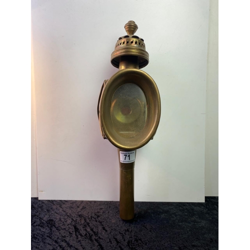 71 - Brass carriage lamp