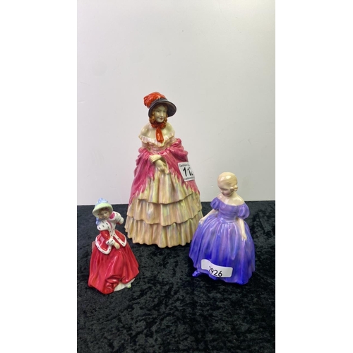 112 - Royal Doulton ‘A Victorian Lady’ HN 727, along with a Marie and Christmas Morn figurine