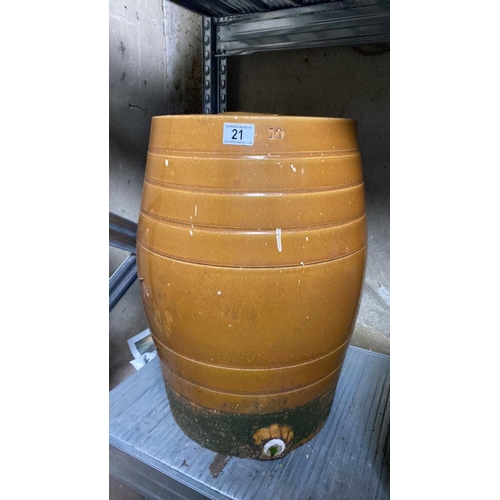 21 - Large stoneware barrel, approx 54cm tall