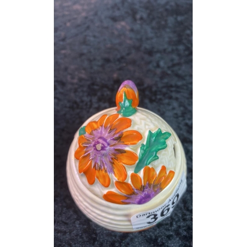 369 - Clarice Cliff Marguerite design honey pot