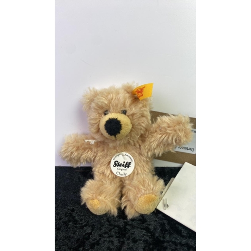 43 - Steiff miniature Charly teddy bear with tag, approx 11cm ear to paw