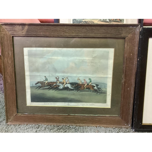 447 - 3 framed hunting prints - 2 are glazed