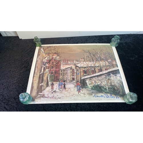 747 - Three rolled Maurice Utrillo prints