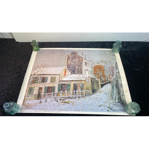 747 - Three rolled Maurice Utrillo prints