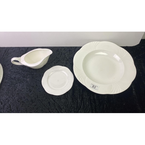 83 - Two Villeroy and Boch Arco Weiss white large plates, one Redoute Weiss plate, one Arco Weiss shallow... 