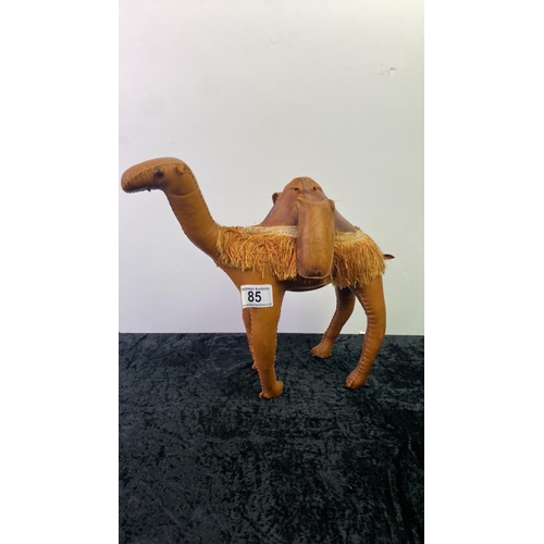 85 - Leather camel, approx 28cm head to hoof