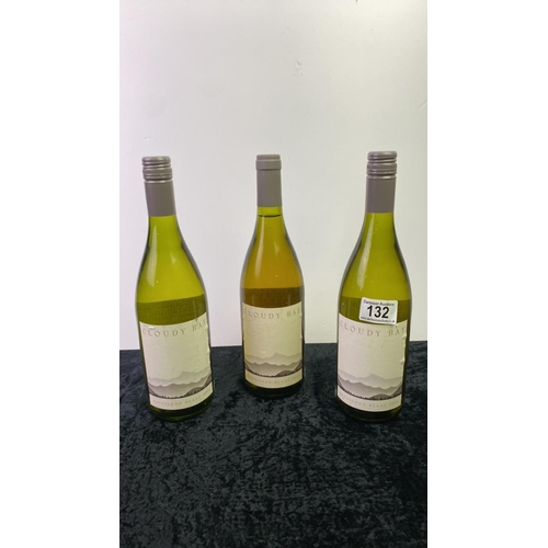 132 - 3 bottles of Cloudy Bay Sauvignon Blanc 2003 and 2004 – woop woop New Zealand!