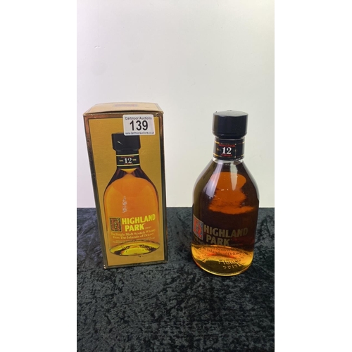 139 - A boxed Highland Park single malt scotch whisky - 75 cl