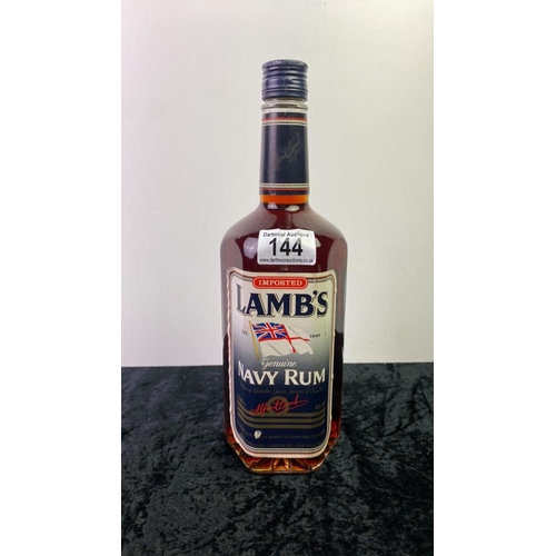 144 - A bottle of Lamb’s Navy Rum - 1 litre 43% 1990's