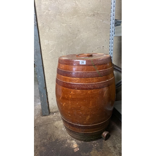 20 - Very large stoneware urn from The Pottery, Fulham. Approx 67cm tall