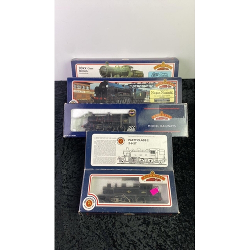 254 - Four boxed Bachman model railway engine locomotives inc Maunsell Lord Nelson, Ivatt Class 2, 93xx Cl... 