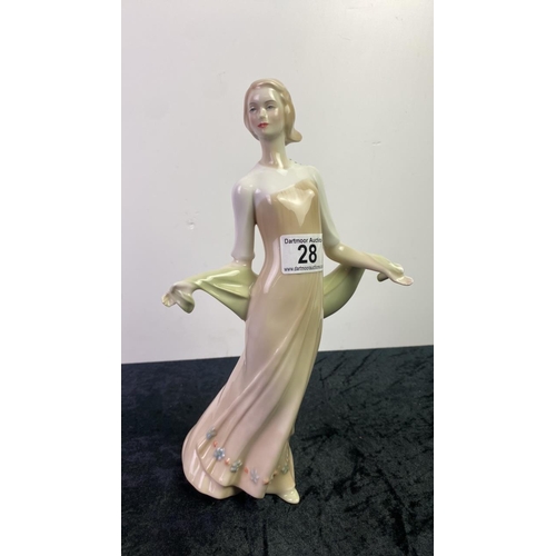 28 - Royal Doulton Reflections figurine - Enchanting Evening HN 3018. Approx 39cm tall