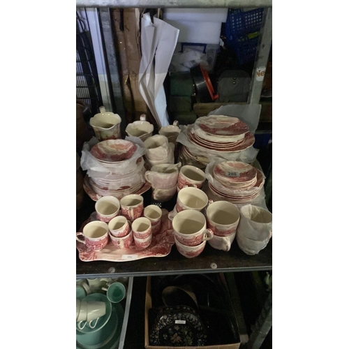 280 - Large quantity of Johnson Brothers Olde English Countryside red and white china inc, dinner and side... 