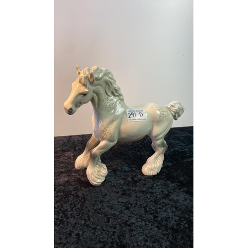 291d - Beswick dapple grey shire horse, 20cm tall