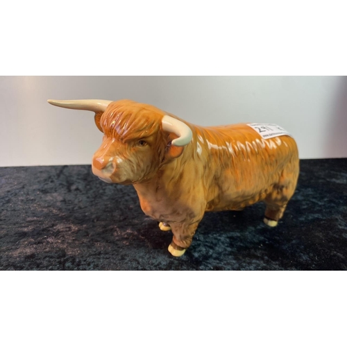 291k - Beswick Highland bull, 12cm tall